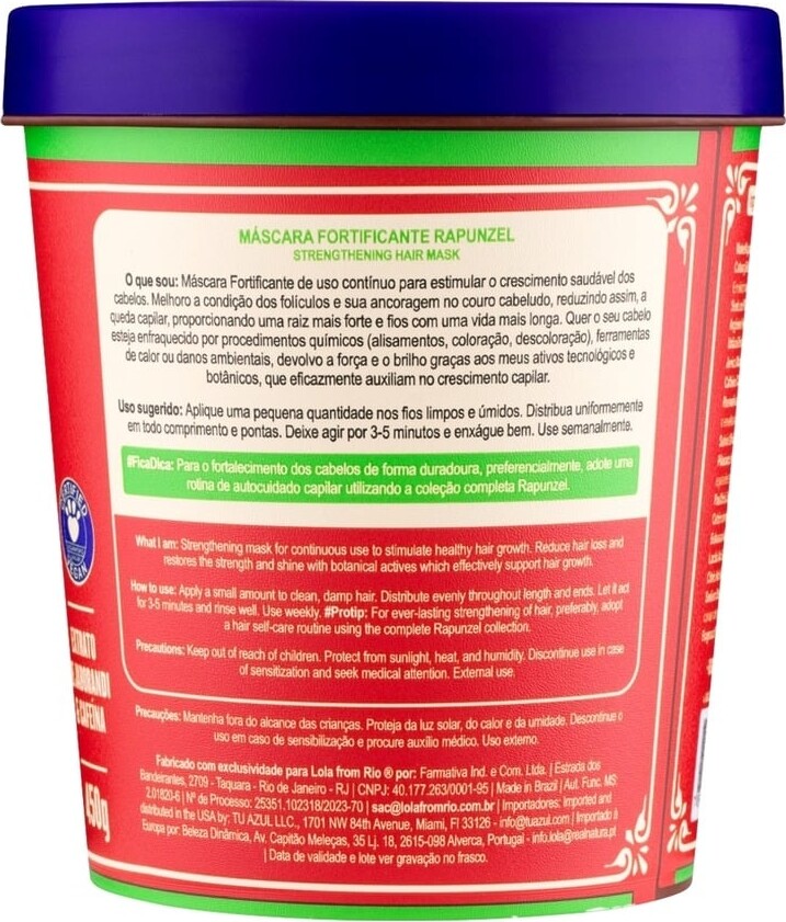 Lola From Rio Rapunzel- Fortifying Mask 450G