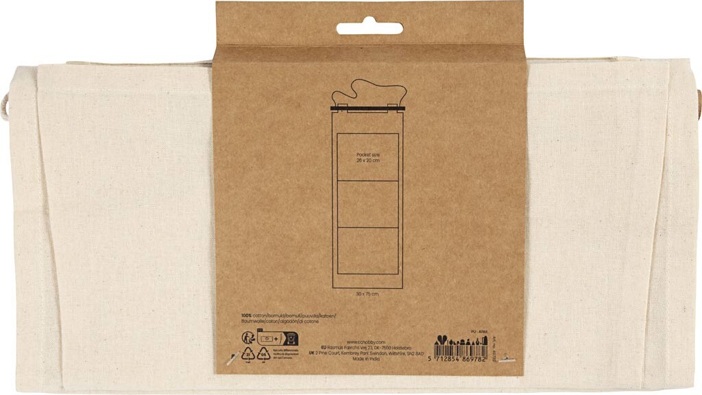 Lommeophæng - H 75 Cm - B 30 Cm - 145 G - Lys Natur - 1 Stk