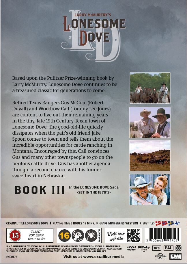 Lonesome Dove - Mini Series - Book Iii DVD → Køb TV Serien her - Gucca.dk