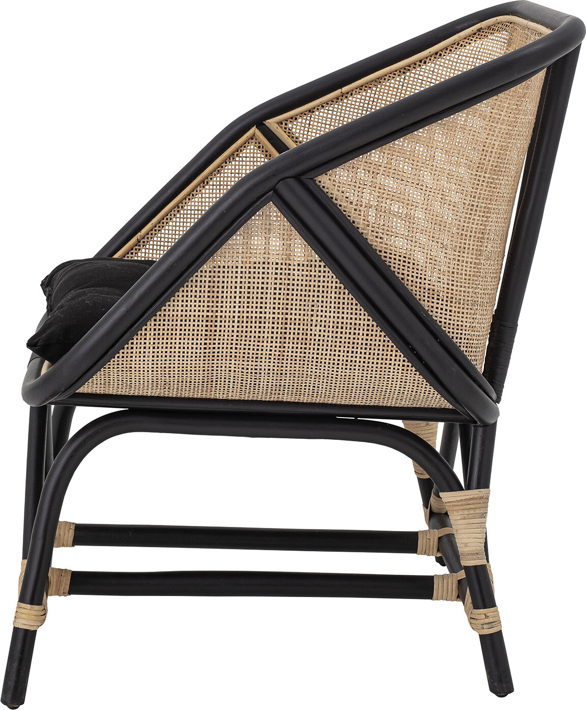 Bloomingville - Loue Loungestol - Sort - Rattan Flet