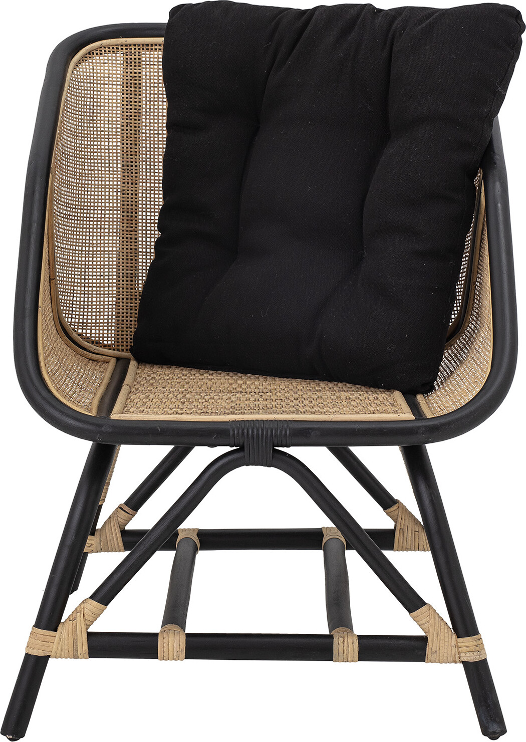 Bloomingville - Loue Loungestol - Sort - Rattan Flet