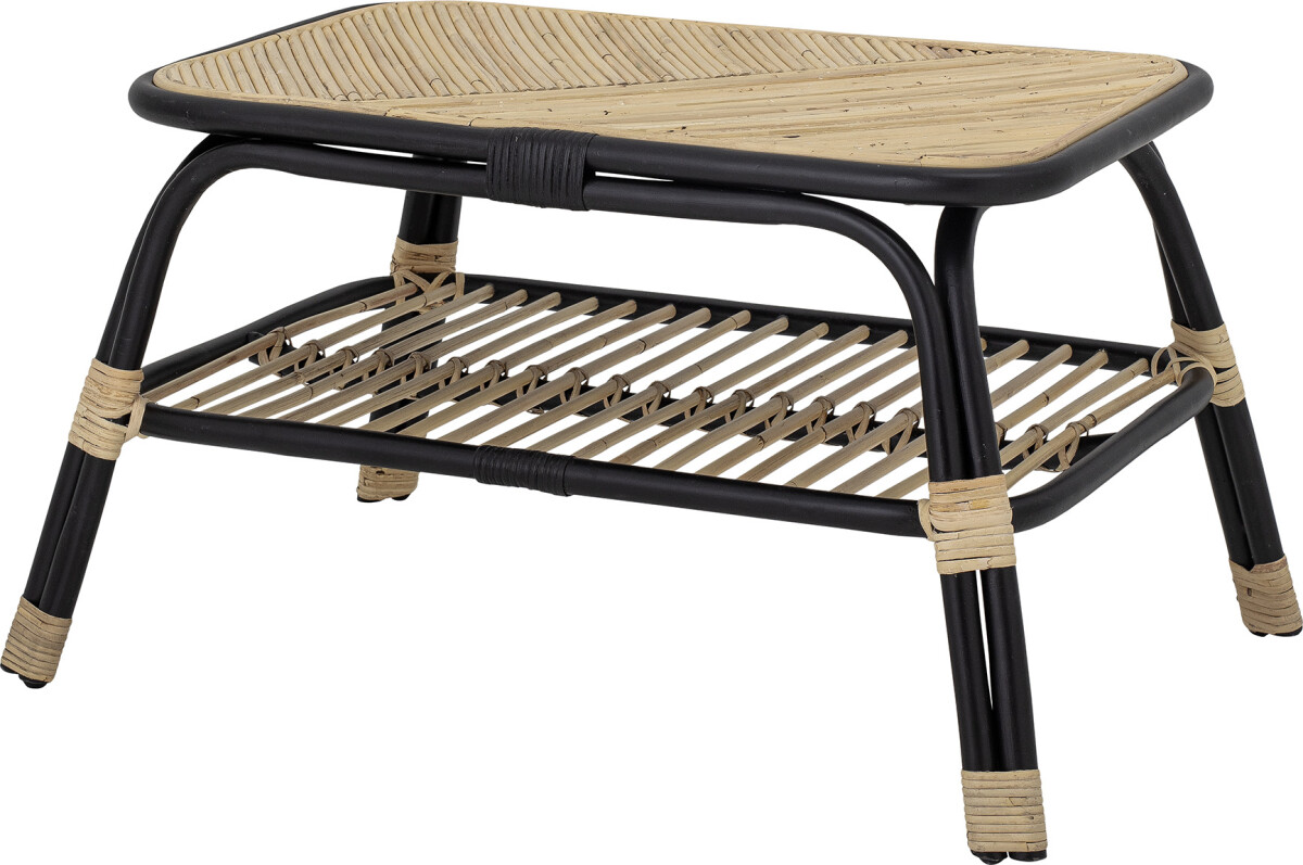 Bloomingville - Loue Sofabord - Sort - Rattan Flet