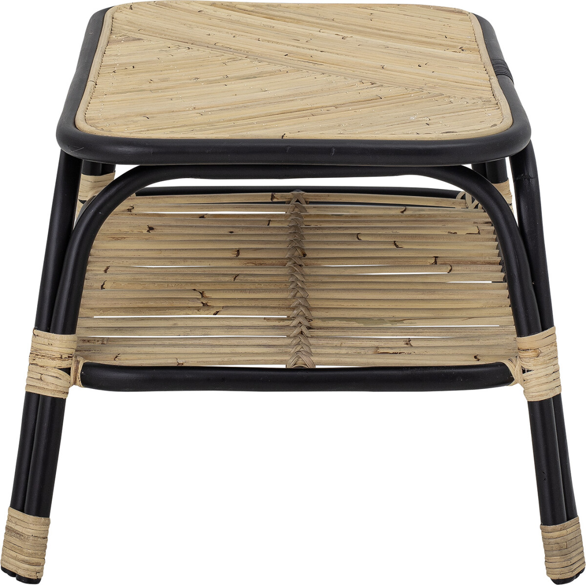 Bloomingville - Loue Sofabord - Sort - Rattan Flet