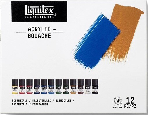 Liquitex - Gouache Akrylmaling Sæt - Essentials - 12X22 Ml