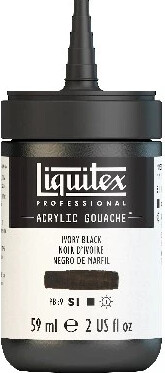 Liquitex - Gouache Akrylmaling - Ivory Black 59 Ml