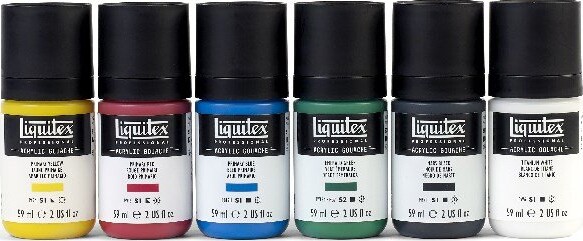 Liquitex - Akrylmaling Sæt Med 6 Farver - 59 Ml