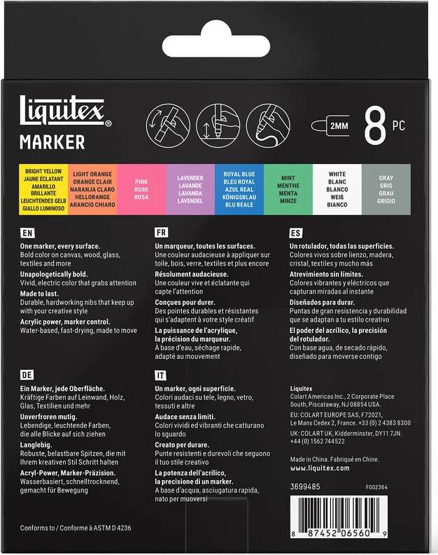 Liquitex - Dreamscape Marker Set - 2 Mm - 8 Stk