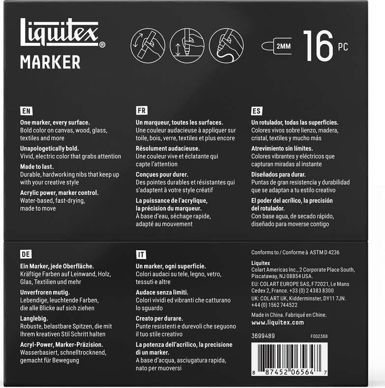 Liquitex - Expression Marker Set - 2 Mm - 16 Stk