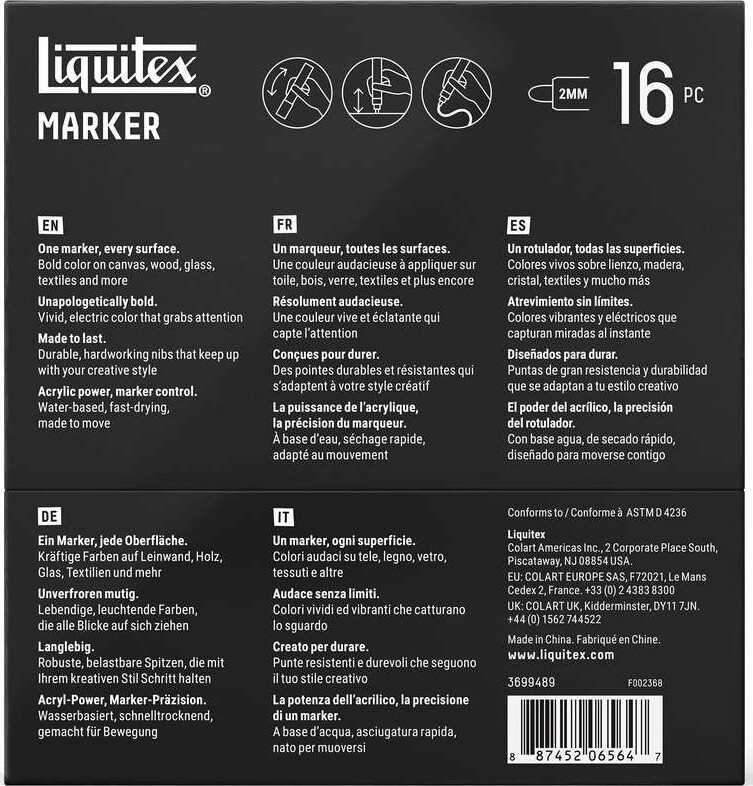 Liquitex - Expression Marker Set - 2 Mm - 16 Stk
