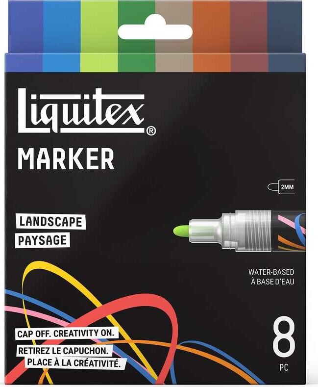 Liquitex - Landscape Marker Set - 2 Mm - 8 Stk