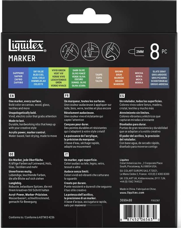 Liquitex - Landscape Marker Set - 2 Mm - 8 Stk