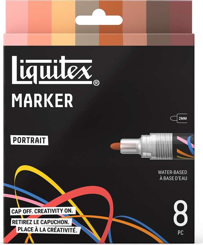 Liquitex - Portrait Marker Set - 2 Mm - 8 Stk