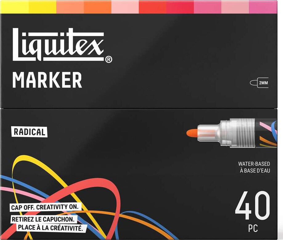 Liquitex - Marker Radical - 2 Mm - 40 Akryl Tusser - Vandbaserede