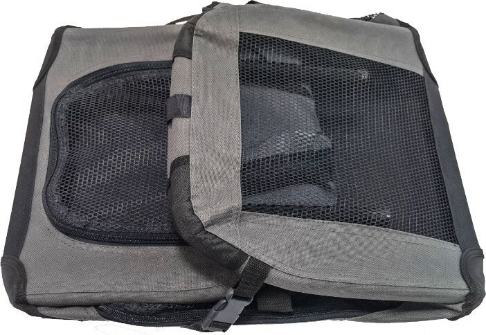 Transporttaske Til Dyr - Foldbar - 81 X 58 Cm - Grå - Ls Petproducts