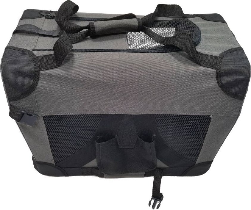 Transporttaske Til Dyr - Foldbar - 91 X 63 Cm - Grå - Ls Petproducts