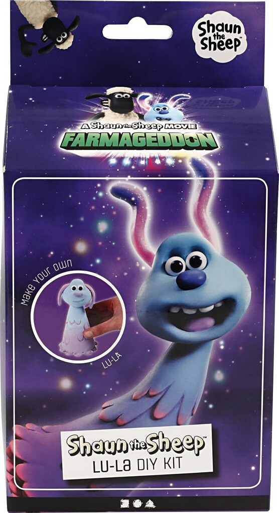 Silk Clay - Diy Kit - Lu-La - F For Får - Lyseblå Pink Og Lilla