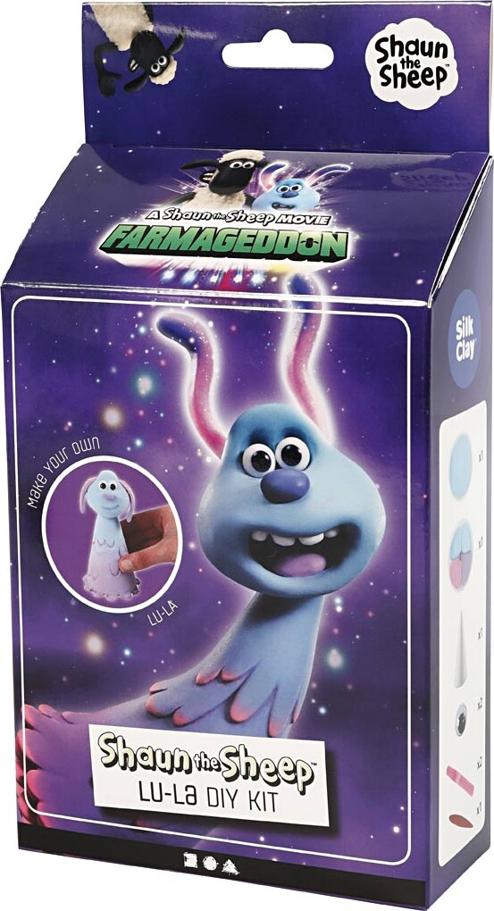 Silk Clay - Diy Kit - Lu-La - F For Får - Lyseblå Pink Og Lilla