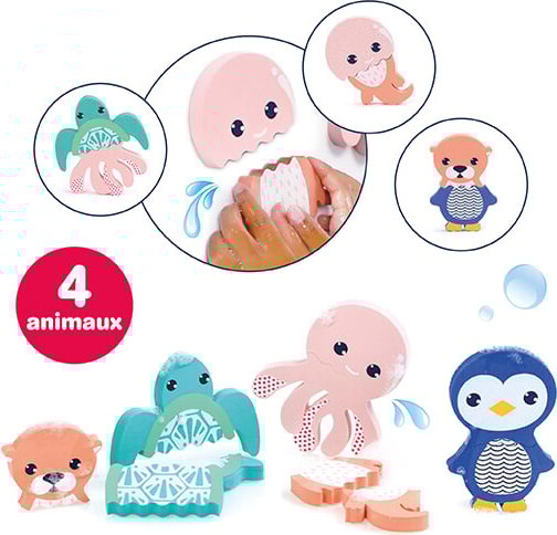 Ludi - Badelegetøj - Mix Match Skumdyr - 4 Dyr