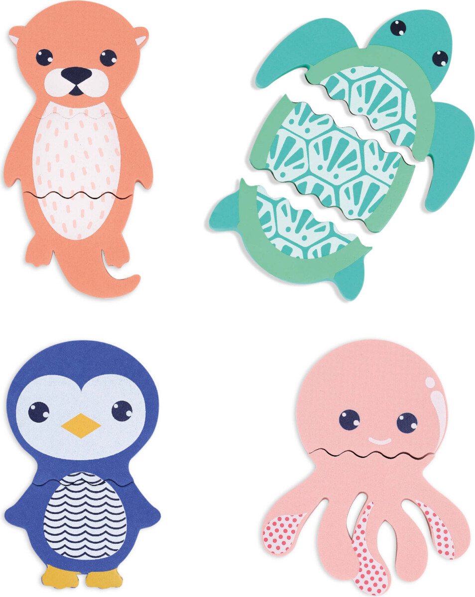 Ludi - Badelegetøj - Mix Match Skumdyr - 4 Dyr