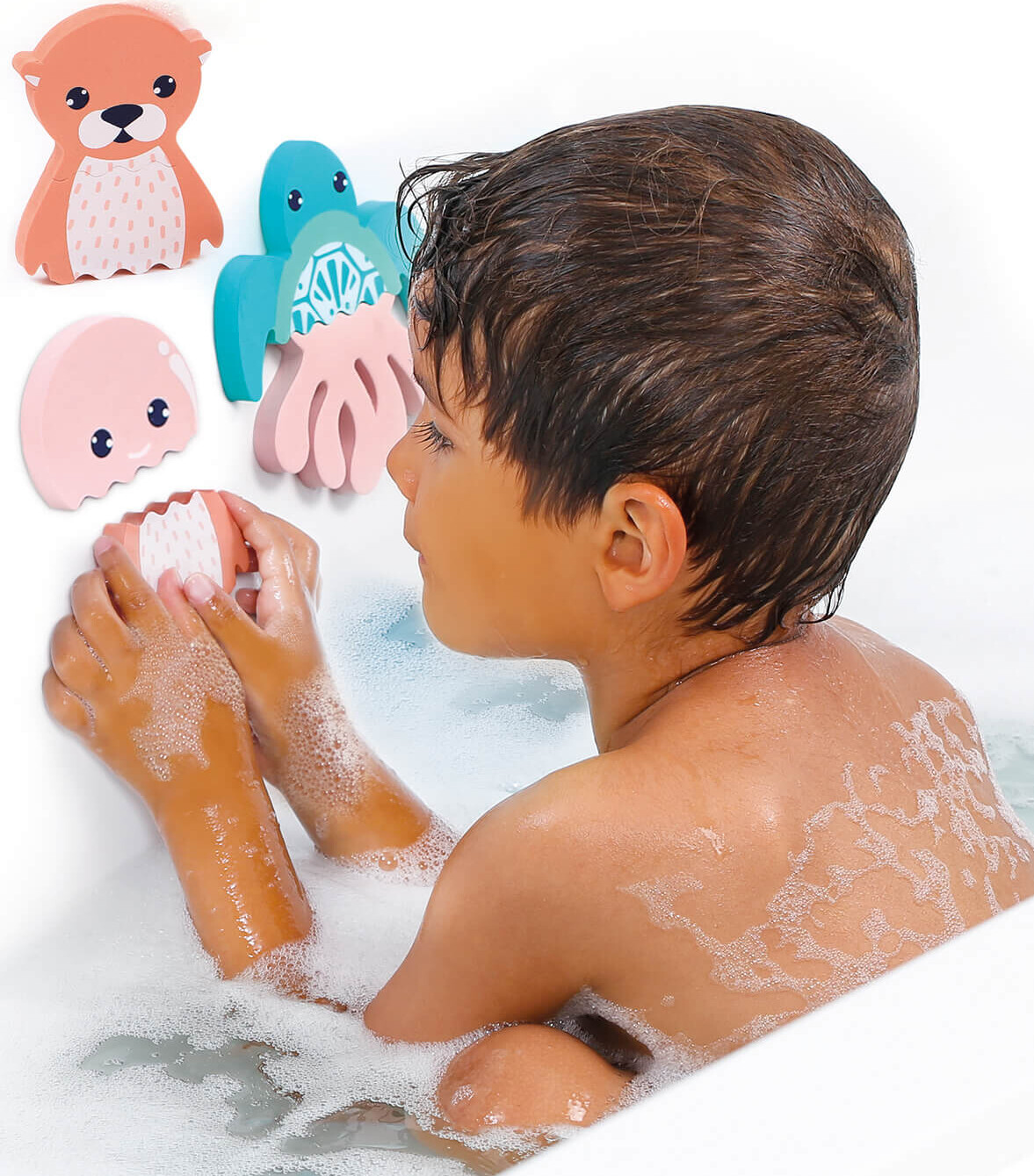 Ludi - Badelegetøj - Mix Match Skumdyr - 4 Dyr