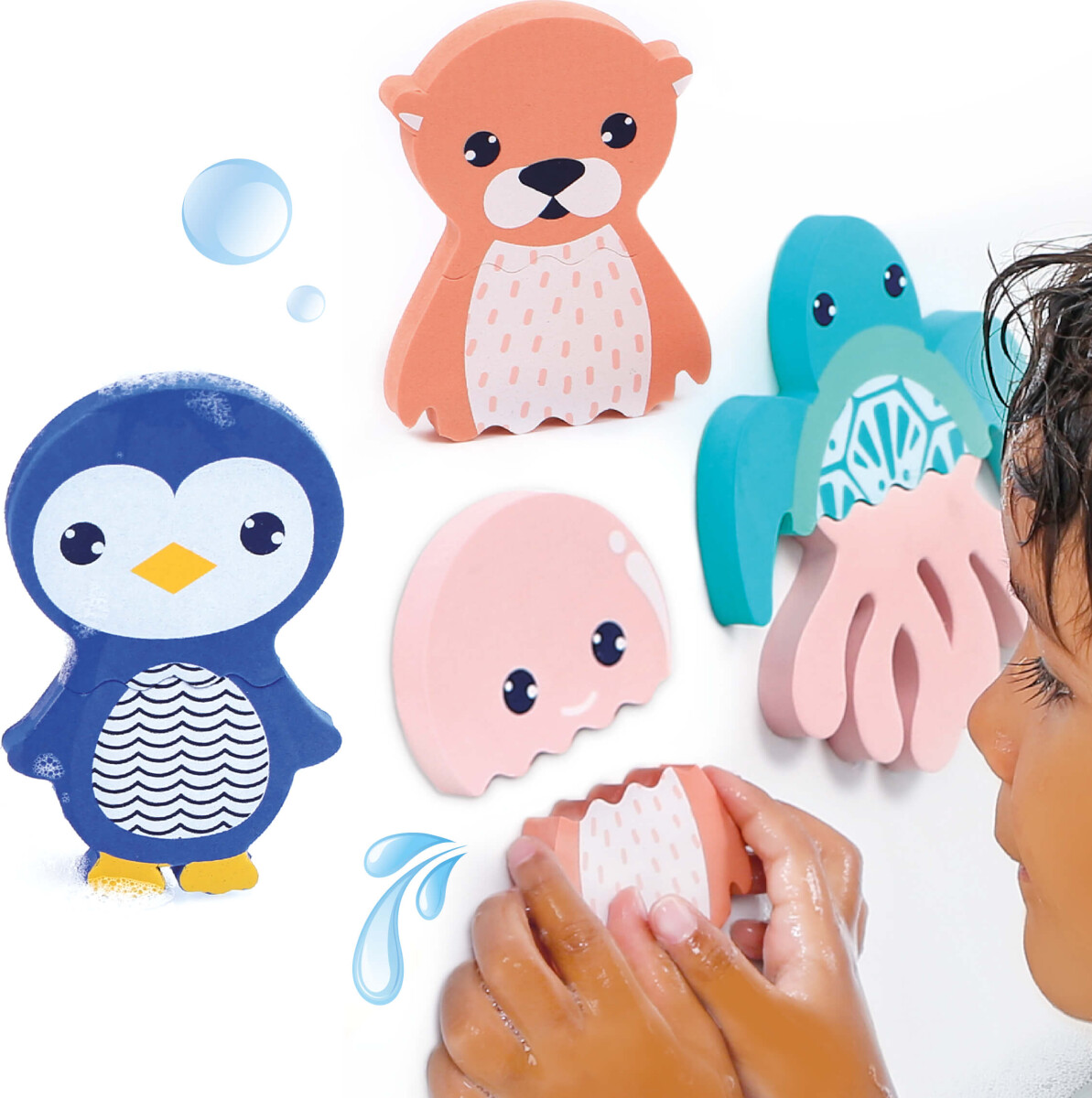 Ludi - Badelegetøj - Mix Match Skumdyr - 4 Dyr