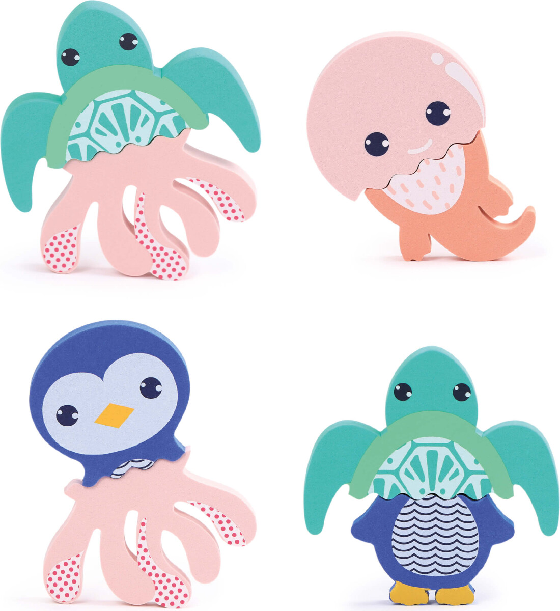 Ludi - Badelegetøj - Mix Match Skumdyr - 4 Dyr