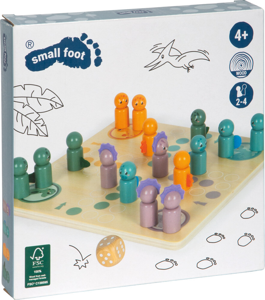 Small Foot 11452 Ludo Space Gioco Da Tavolo In Legno Per Bambini, Versione Viaggio Con Astronauti, 2 Dadi - 3