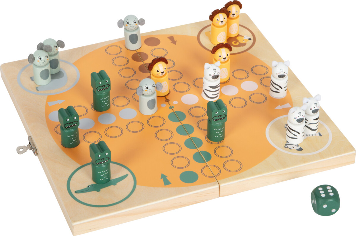 Small Foot - Ludo Spil I Træ - Safari Dyr