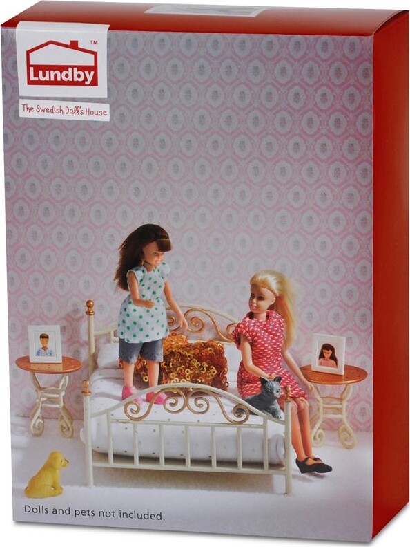 Lundby - Dukke Seng Sæt I Messing - 18292