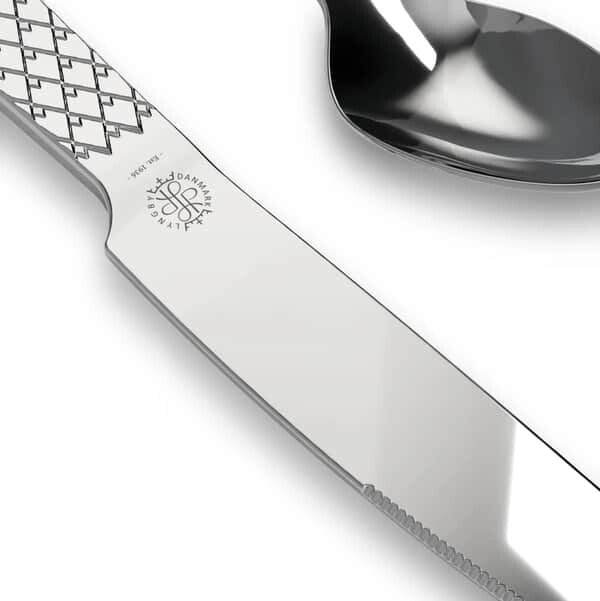 Lyngby Porcelæn - Rhombe Bestiksæt 16 Dele - Stål