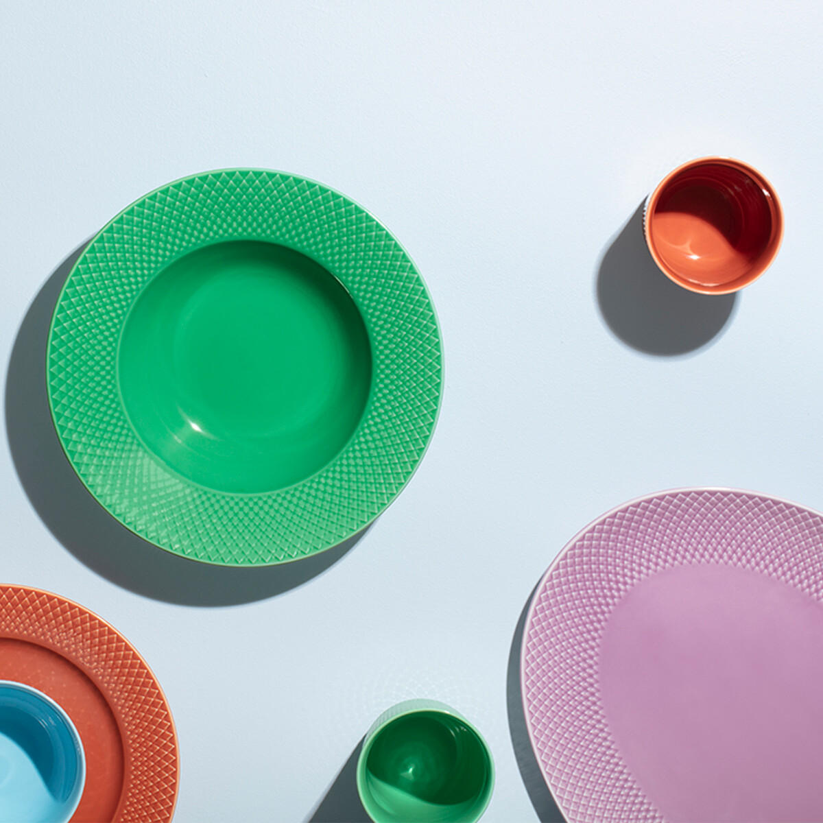 Lyngby Porcelæn - Rhombe Color Dybtallerken 24 5 Cm - Grøn