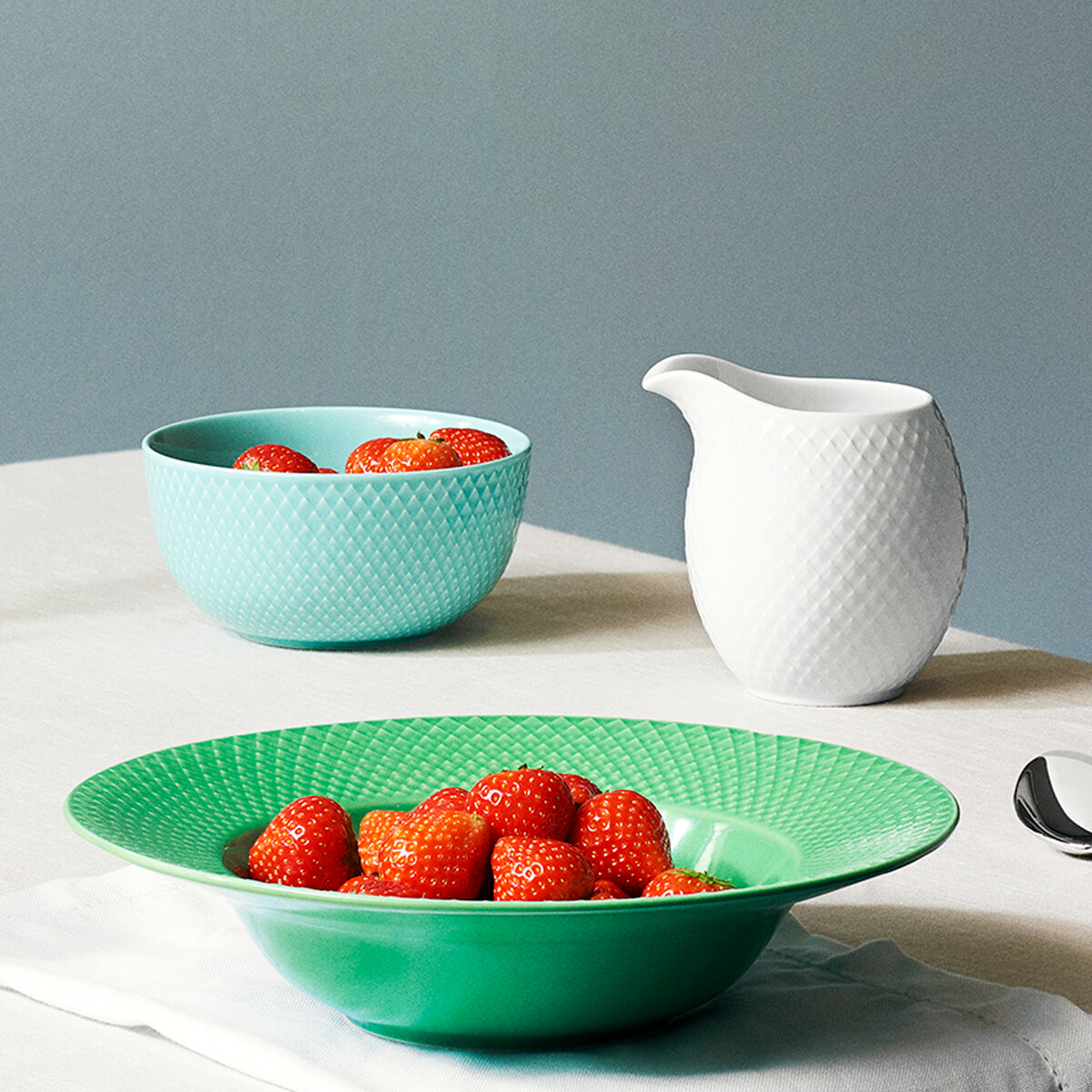 Lyngby Porcelæn - Rhombe Color Dybtallerken 24 5 Cm - Grøn