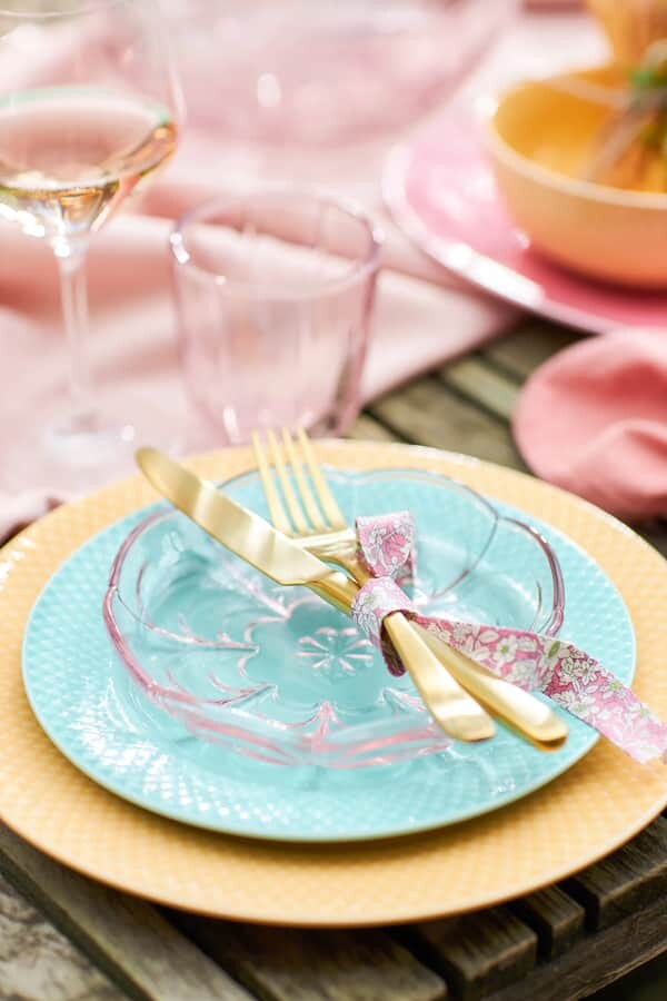 Lyngby Porcelæn - Rhombe Color Frokosttallerken 21 Cm - Aqua
