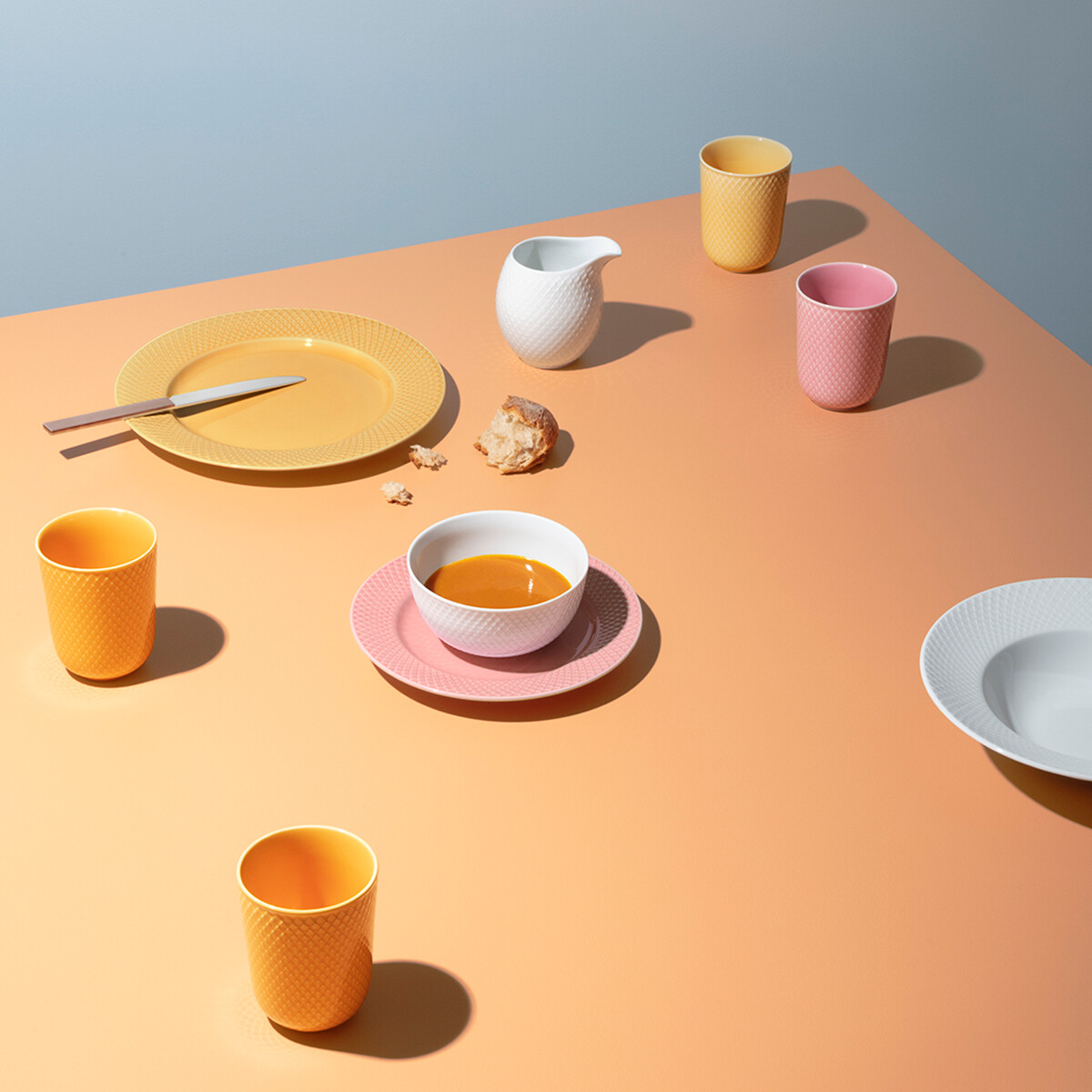 Lyngby Porcelæn - Rhombe Color Krus 33 Cl - Gul