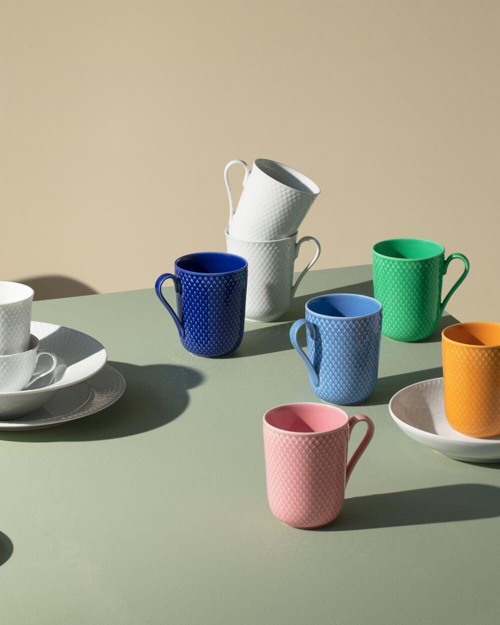 Lyngby Porcelæn - Rhombe Color Krus Med Hank - 33 Cl - Gul