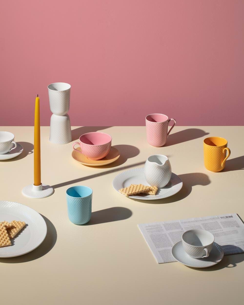 Lyngby Porcelæn - Rhombe Color Krus Med Hank - 33 Cl - Rosa