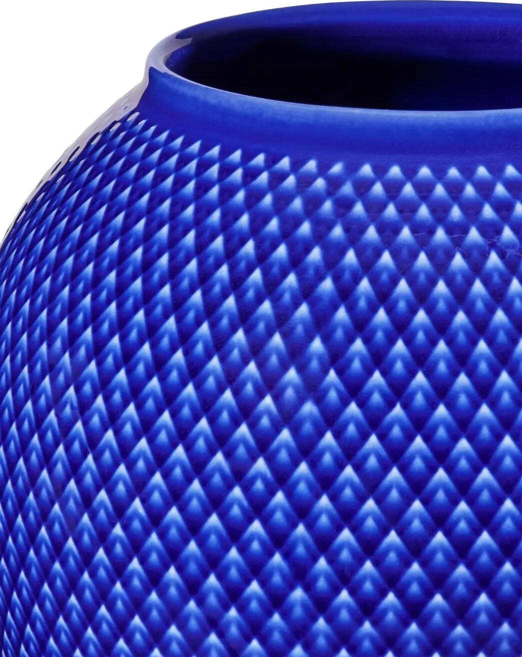 Lyngby Porcelæn - Rhombe Color Porcelænsvase 16 5 Cm - Mørkeblå
