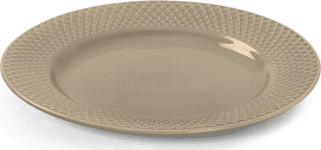 Lyngby Porcelæn - Rhombe Earth Frokosttallerken 23 Cm - Ler
