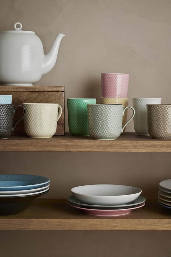 Lyngby Porcelæn - Rhombe Earth Krus Med Hank 39 Cl - Marmor