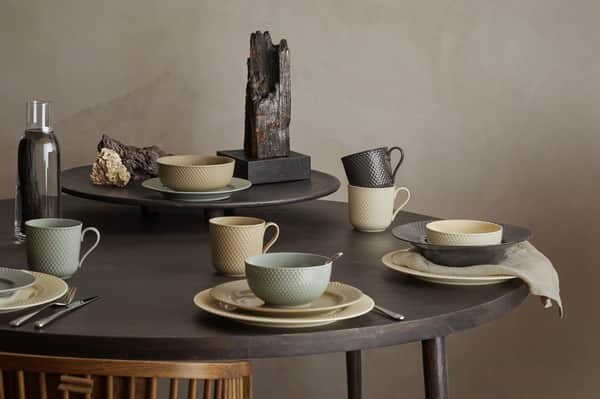Lyngby Porcelæn - Rhombe Earth Krus Med Hank 39 Cl - Moss