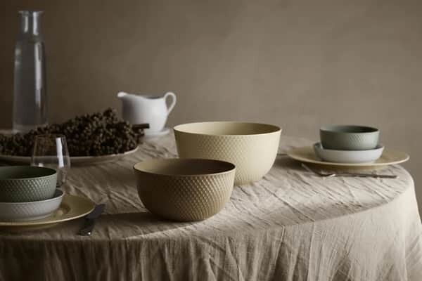 Lyngby Porcelæn - Rhombe Earth Serveringsskål 17 5 Cm - Ler