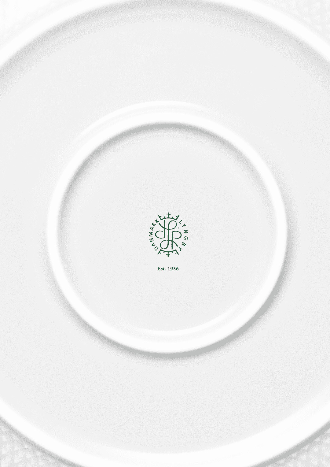 Lyngby Porcelæn - Rhombe Hvid Serveringsskål - 28 5 Cm