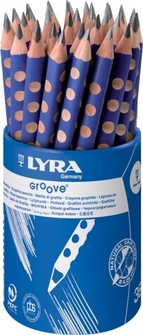 Lyra - Groove Tegneblyant - Hårdhed B - Natural Grip - Blå