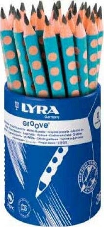 Lyra - Groove Tegneblyant - Hårdhed B - Natural Grip - Turkis - 1 Stk