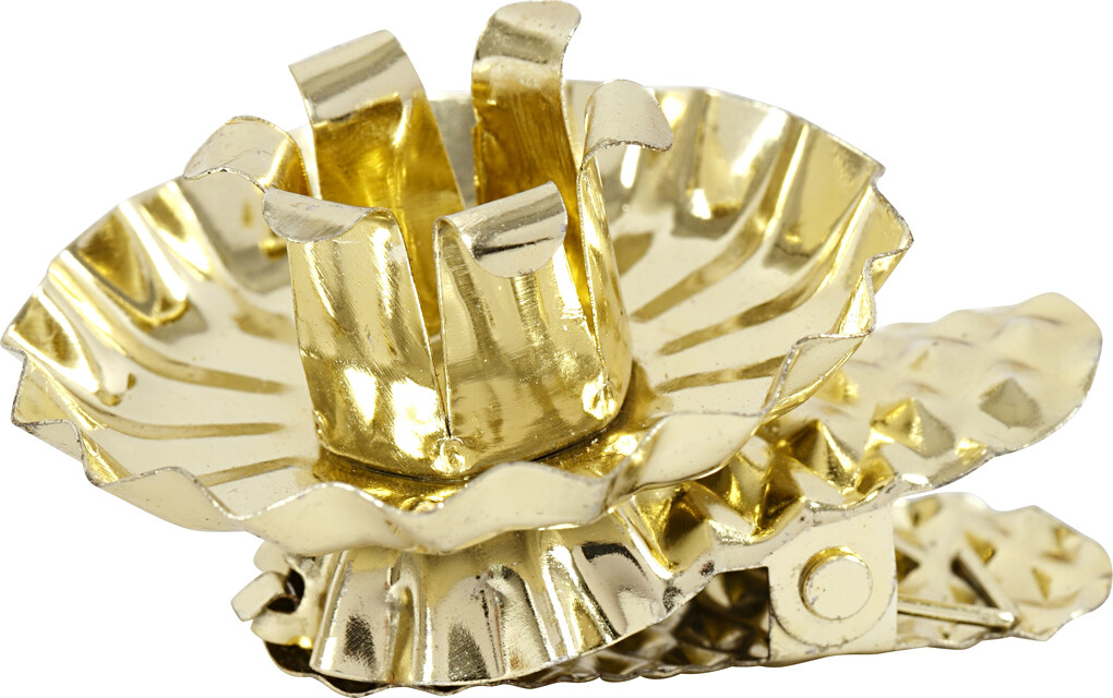 Lysclips - Ø 40 Mm - Forgyldt - 8 Stk