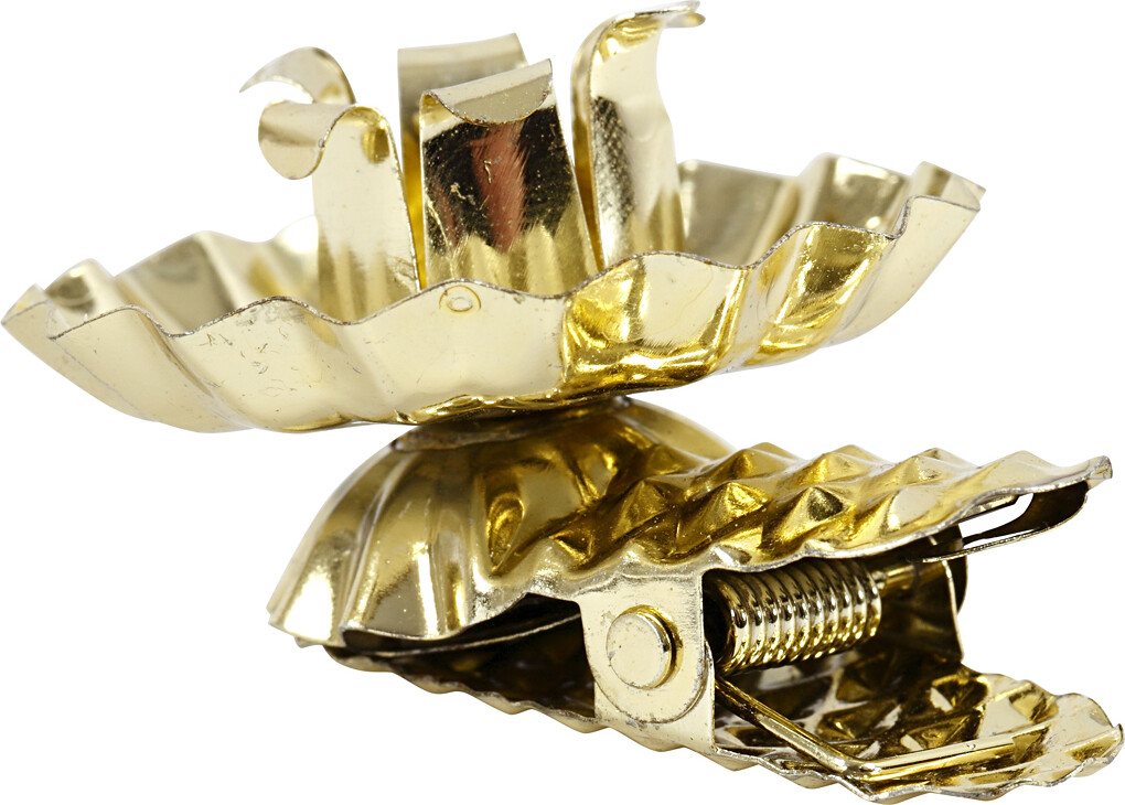 Lysclips - Ø 40 Mm - Forgyldt - 8 Stk