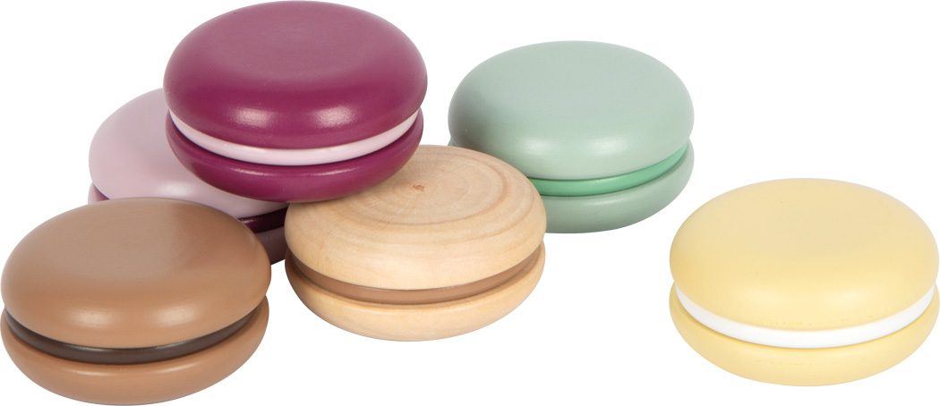 Small Foot - Macaroons Kage-Legemad Sæt I Træ - Fresh - 6 Stk