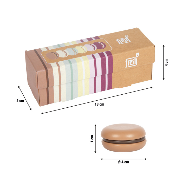 Small Foot - Macaroons Kage-Legemad Sæt I Træ - Fresh - 6 Stk