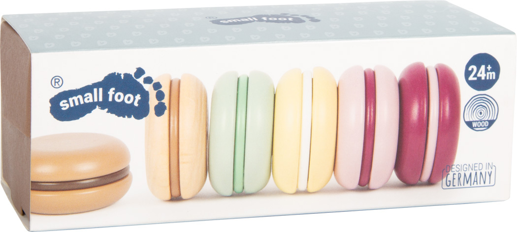 Small Foot - Macaroons Kage-Legemad Sæt I Træ - Fresh - 6 Stk