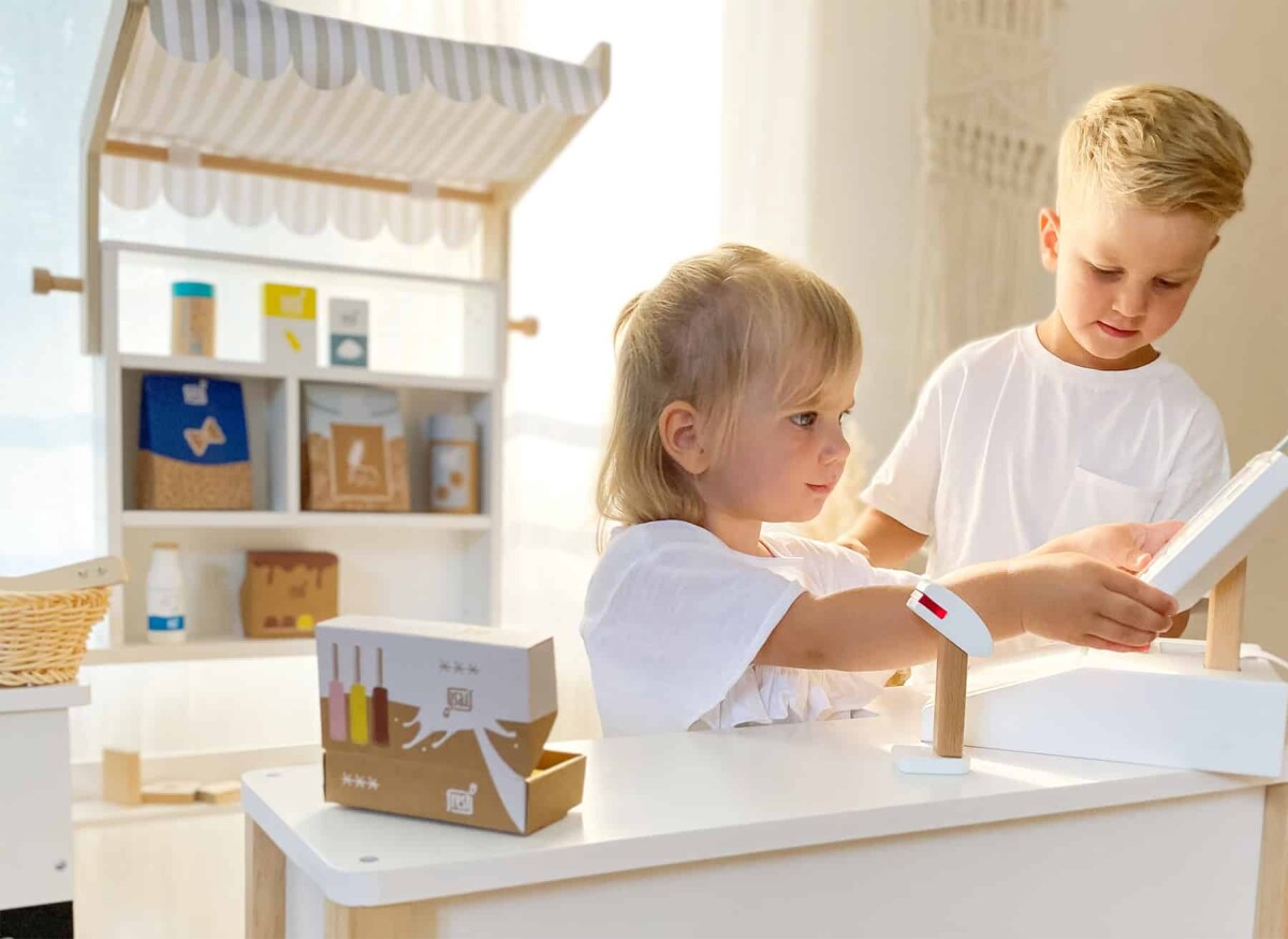 Legemad I Træ - Mælk I Kasse - Fresh - 10 Stk - Small Foot